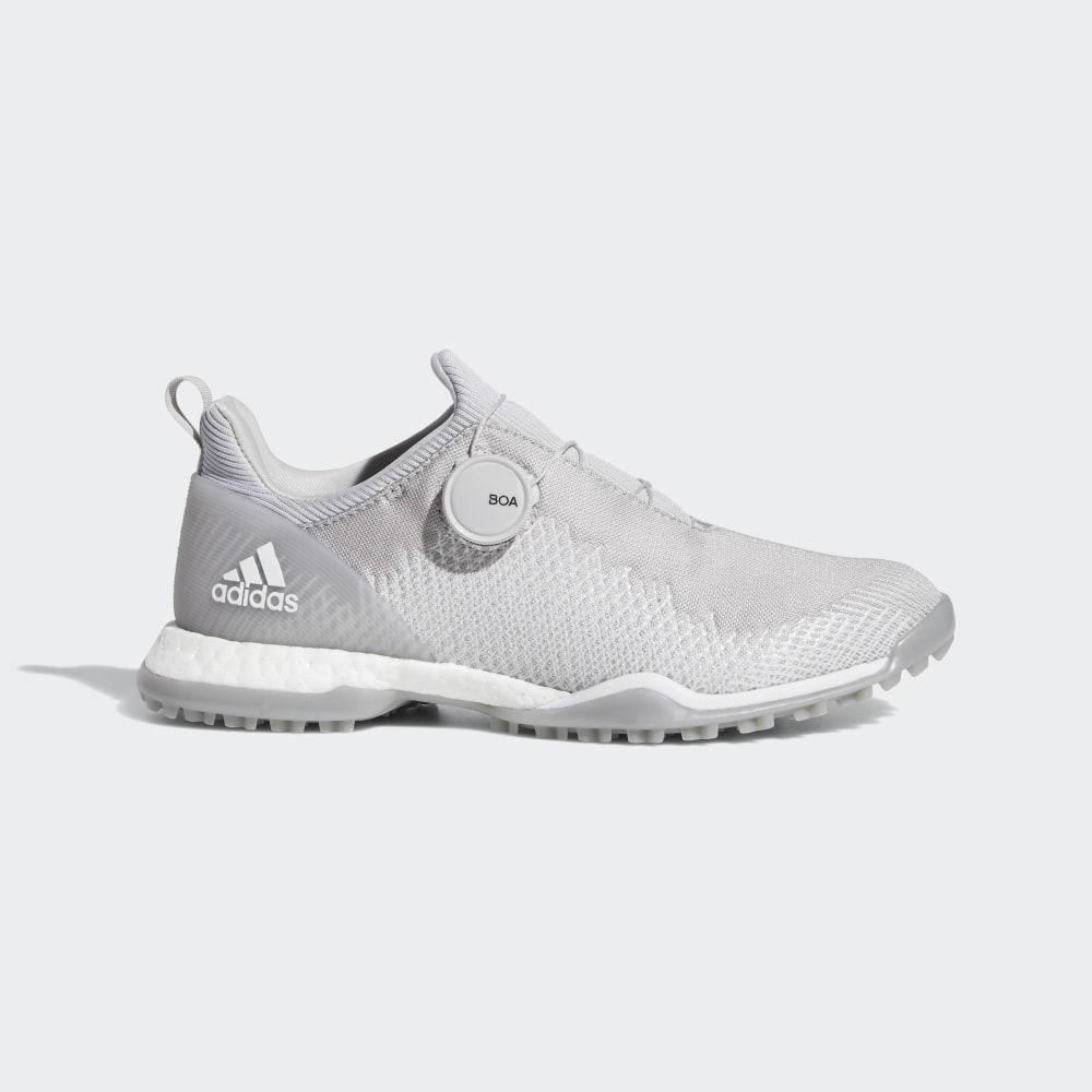Pantofi Golf Adidas Forgefiber Boa Dama Romania - Gri/Albi/Argintii Metal BB7850